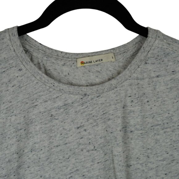 Marine Layer Womens Heather Grey T-Shirt L - Picture 2 of 4